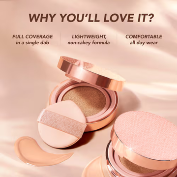 Kay Beauty Hydra Cloud Cushion Foundation - Full Matte Coverage, SPF 40 PA++